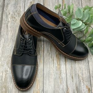 Men's Chaps Brogue Black Daywear Dress Shoe Size 8
